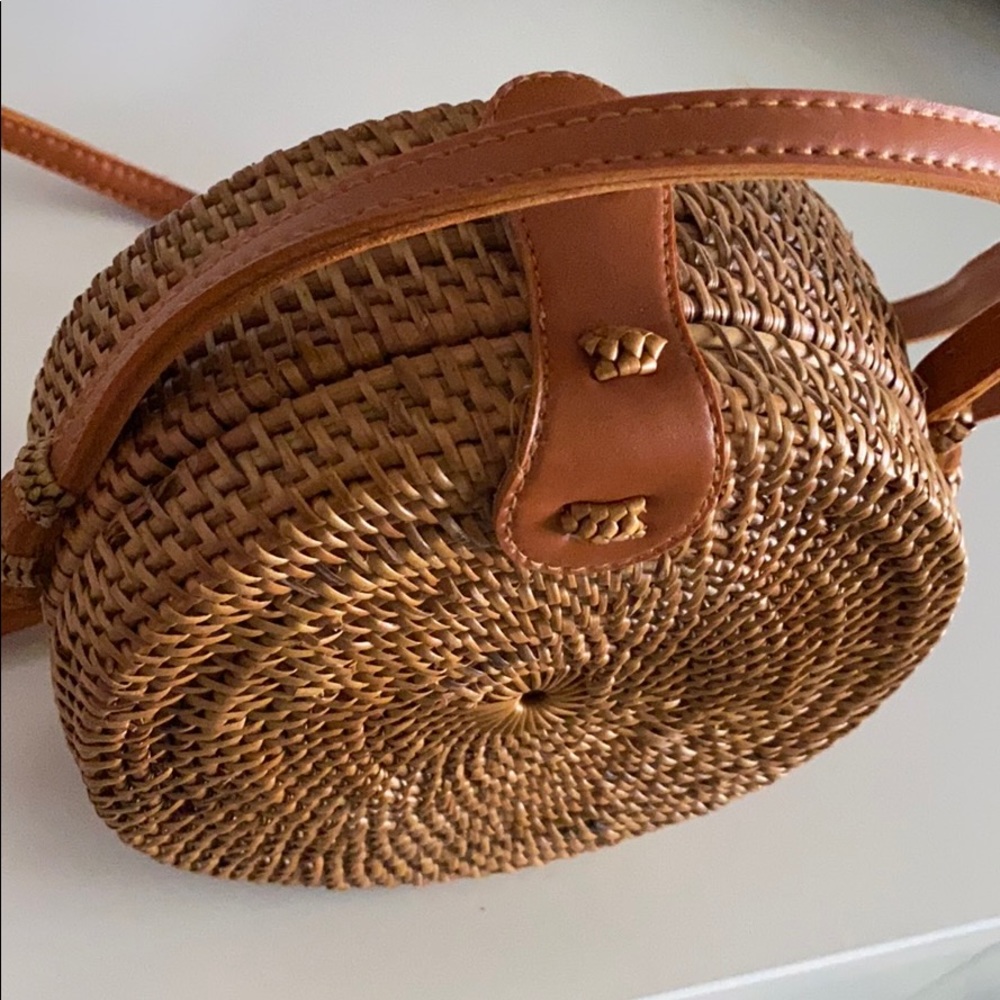 Authentic circular woven Bali purse